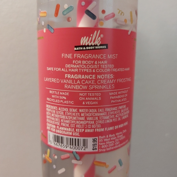 Bath & Body Works Milk Bar Birthday Cake Fine Fragrance Mist NEW - Picture 5 of 5